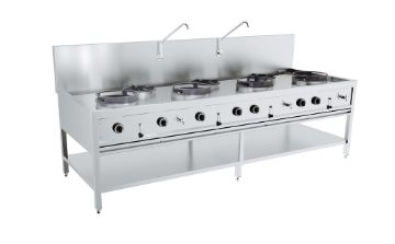 Picture of GAS WOK TABLE 4X17kW + 3X9kW