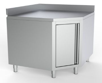 Picture of WORKTABLE CORNER WITH DOOR AND UPSTAND 1000/1000 FOR 700MM TABLES