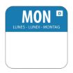 Picture of Hygiplas Dissolvable Food Rotation Labels Monday (Pack of 1000)