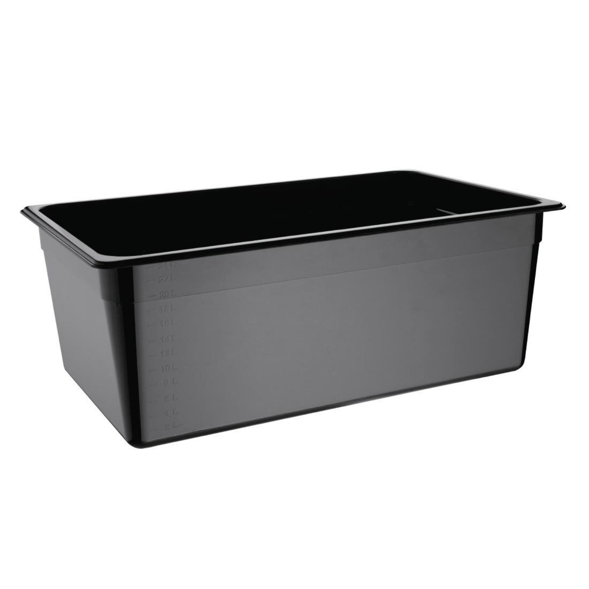 Picture of Vogue Polycarbonate 1/1 Gastronorm Container 200mm Black