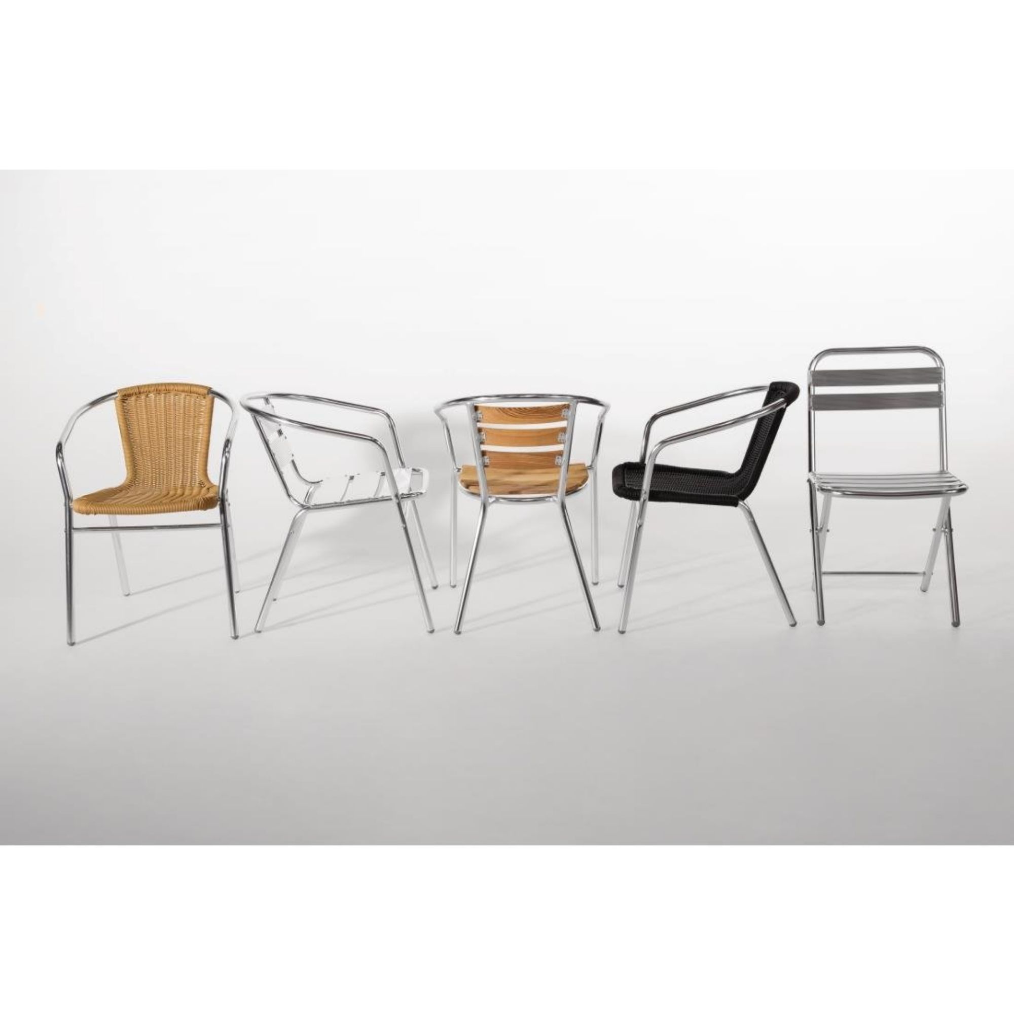 Picture of Bolero Aluminium Stacking Chairs (Pack of 4)