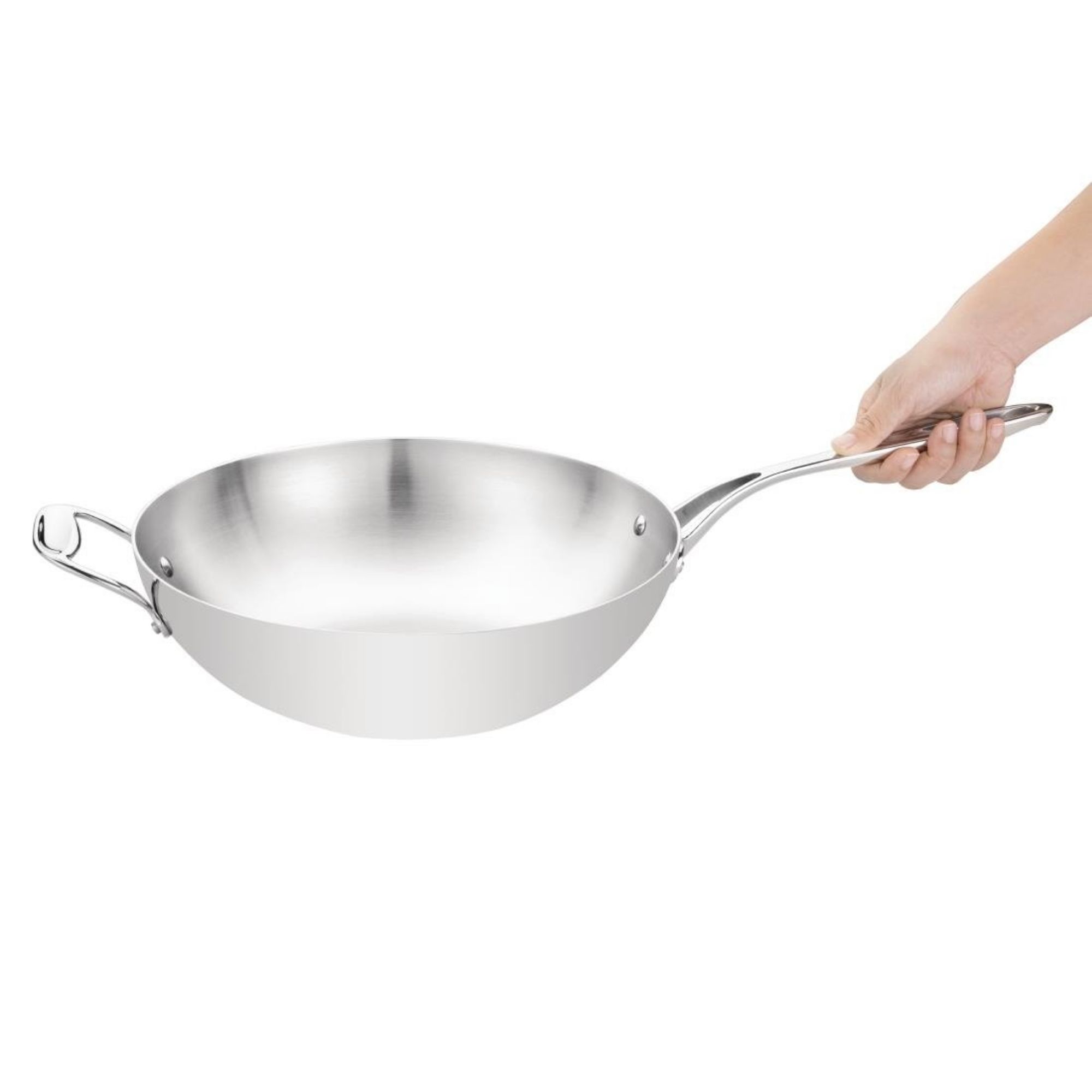 Picture of Vogue Tri Wall Wok Flat Base 35cm