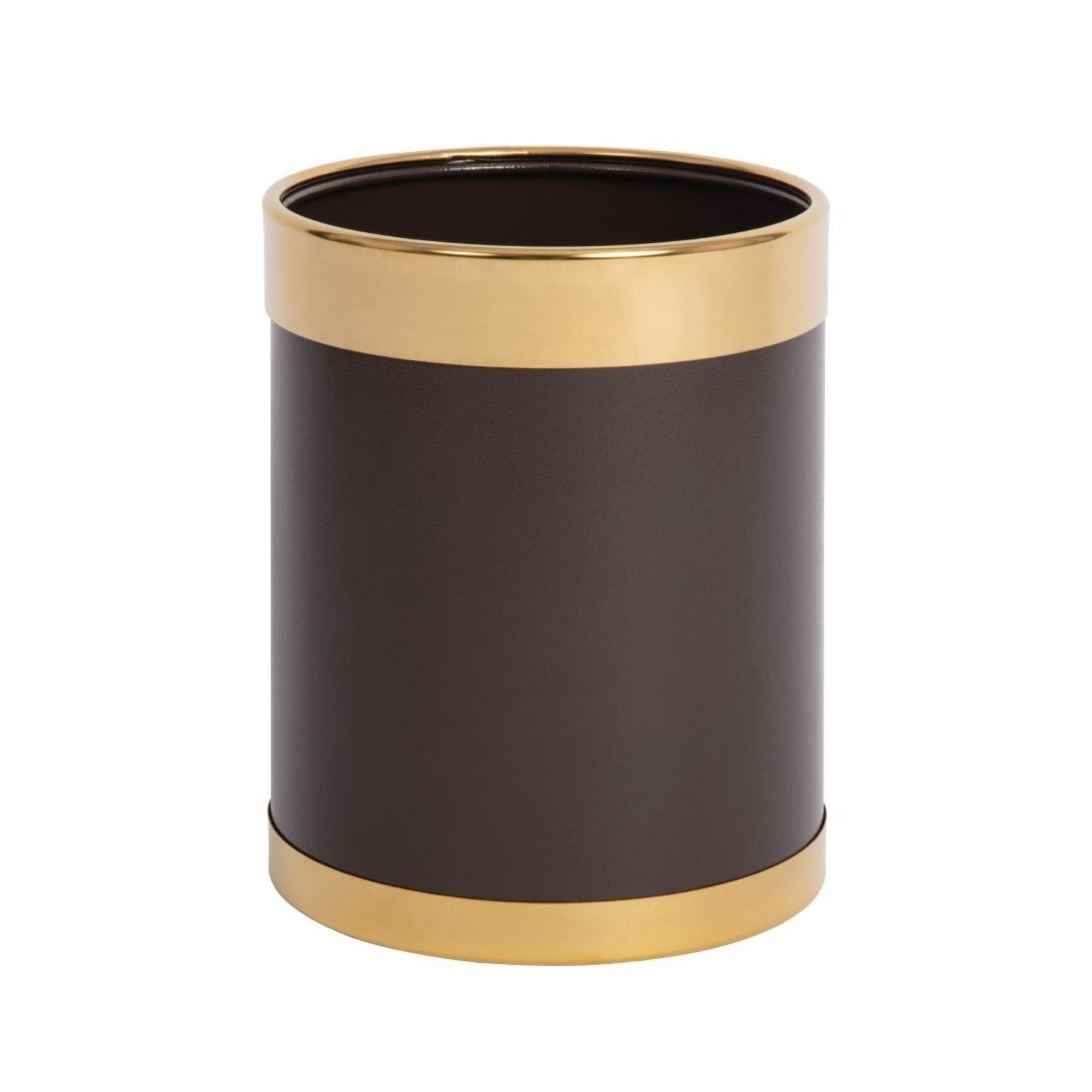 Picture of Bolero Waste Paper Bin with Gold Rim