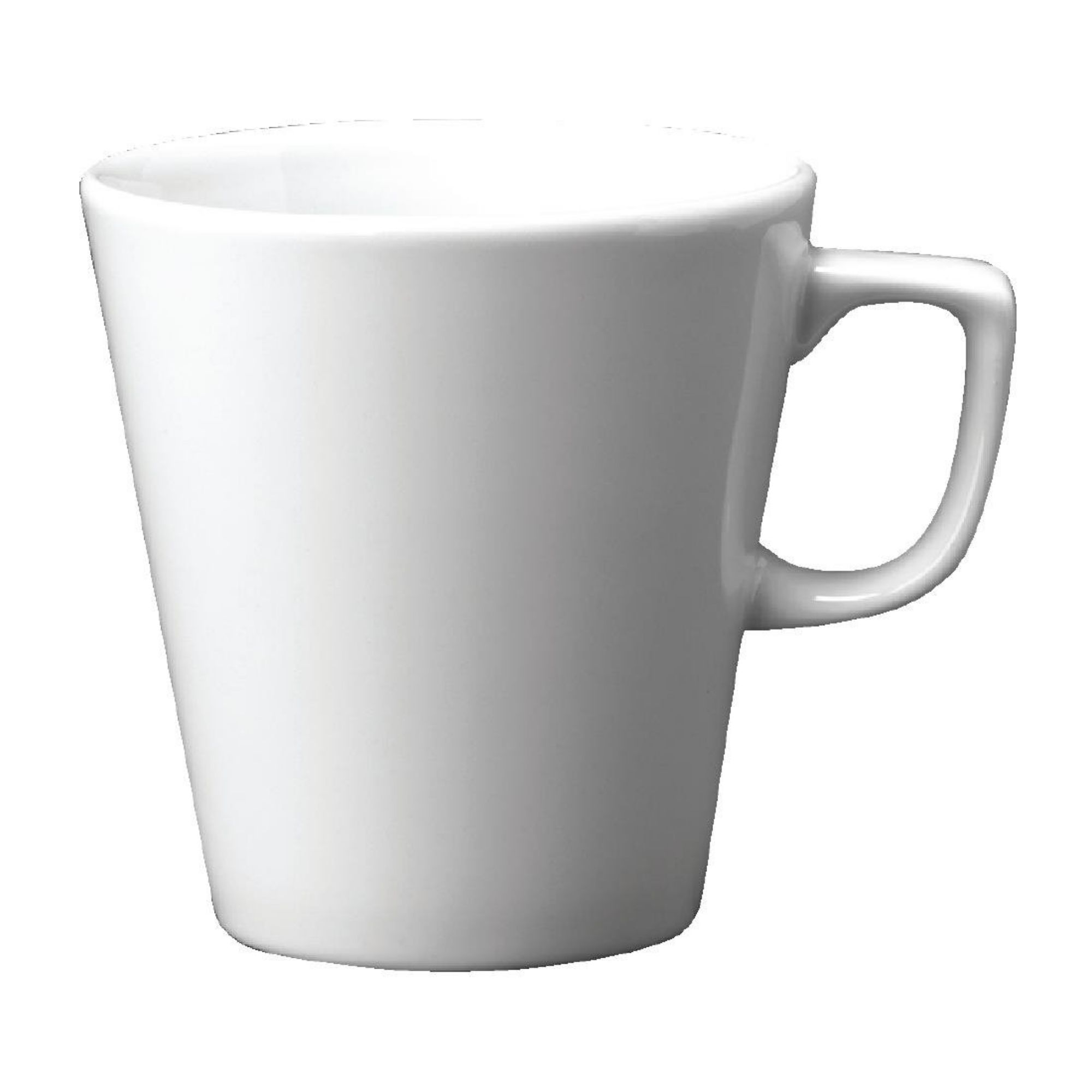 Picture of Churchill Plain Whiteware Cafe Latte Mugs 340ml (Pack of 12)