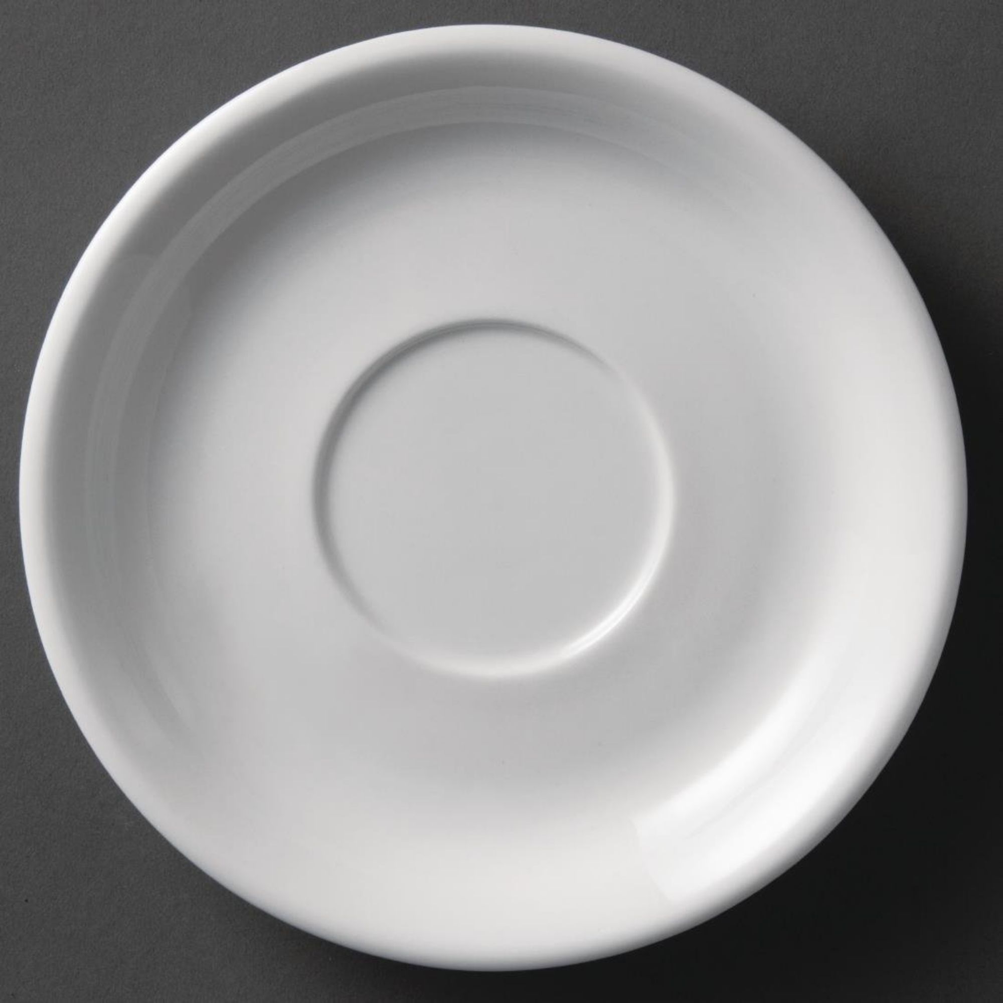 Picture of Olympia Whiteware Cappuccino Saucers 180mm (Pack of 12)