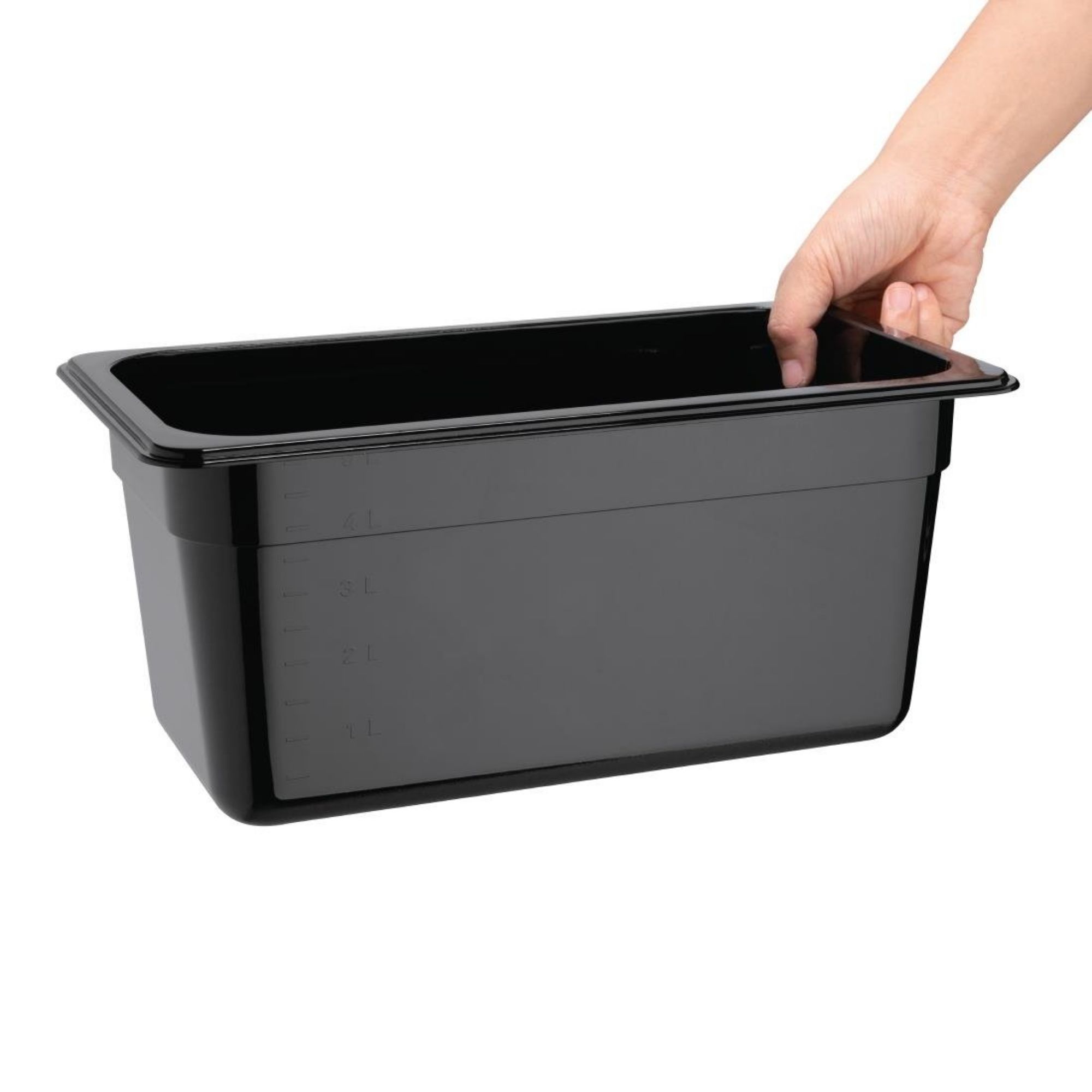 Picture of Vogue Polycarbonate 1/3 Gastronorm Container 150mm Black