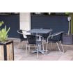 Picture of Bolero Aluminium and Black Wicker Chairs Black (Pack of 4)