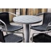 Picture of Bolero Aluminium and Black Wicker Chairs Black (Pack of 4)