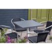 Picture of Bolero Aluminium and Black Wicker Chairs Black (Pack of 4)