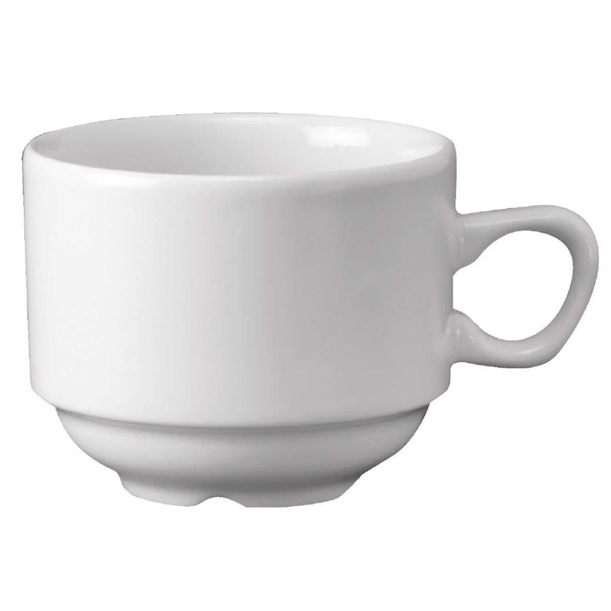 Picture of Churchill Plain Whiteware Stacking Nova Tea Cups 212ml (Pack of 24)