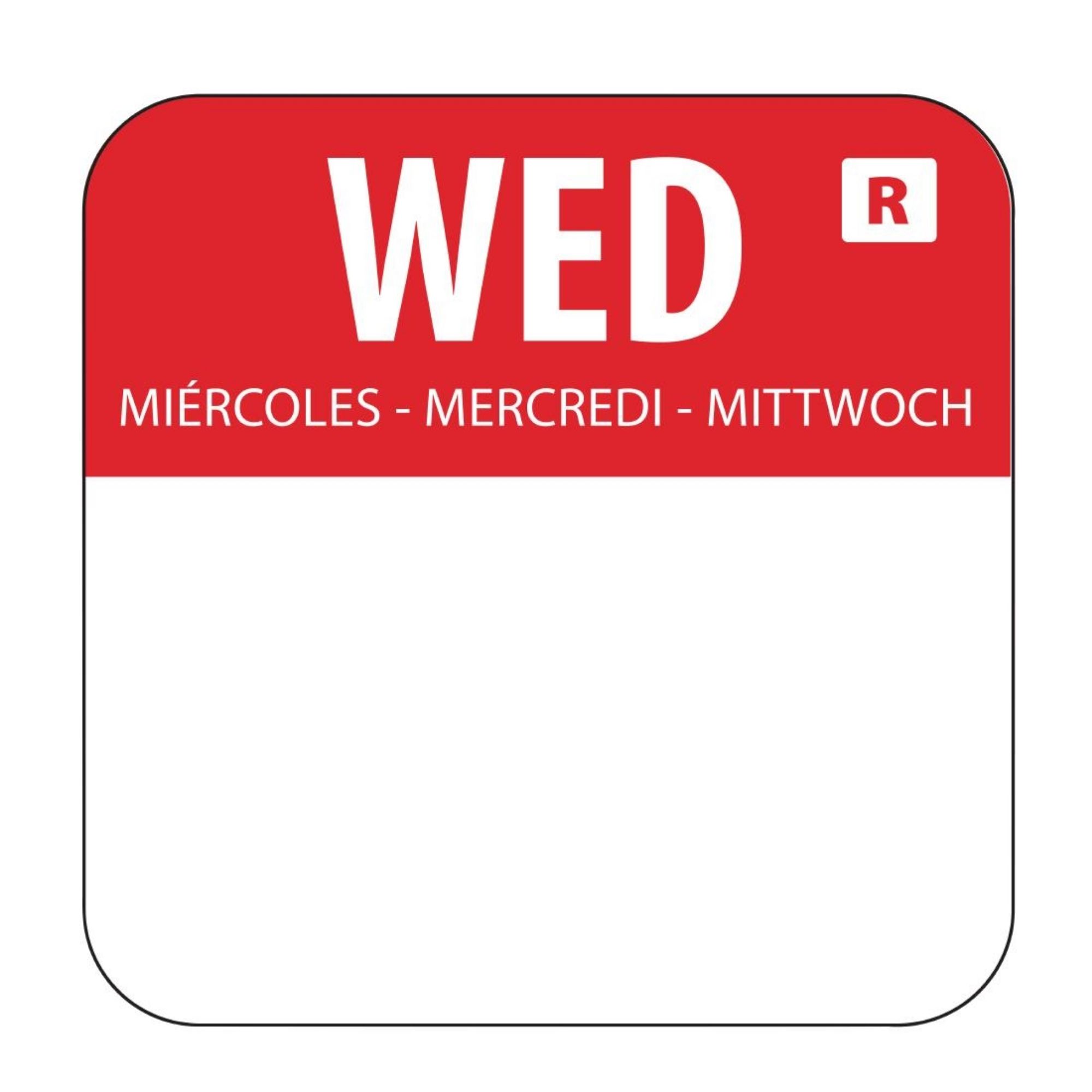 Picture of Hygiplas Removable Colour Coded Food Labels Wednesday (Pack of 1000)
