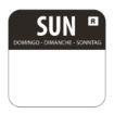 Picture of Hygiplas Removable Colour Coded Food Labels Sunday (Pack of 1000)