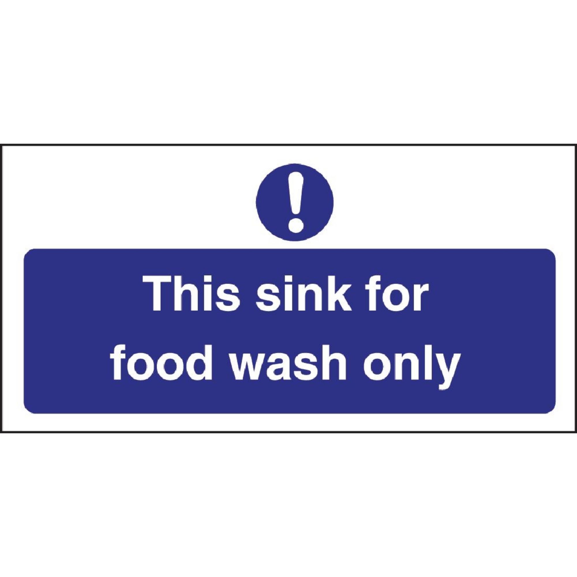 Picture of Vogue Food Wash Only Sign