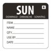 Picture of Hygiplas Removable Day of the Week Label Sunday (Pack of 500)