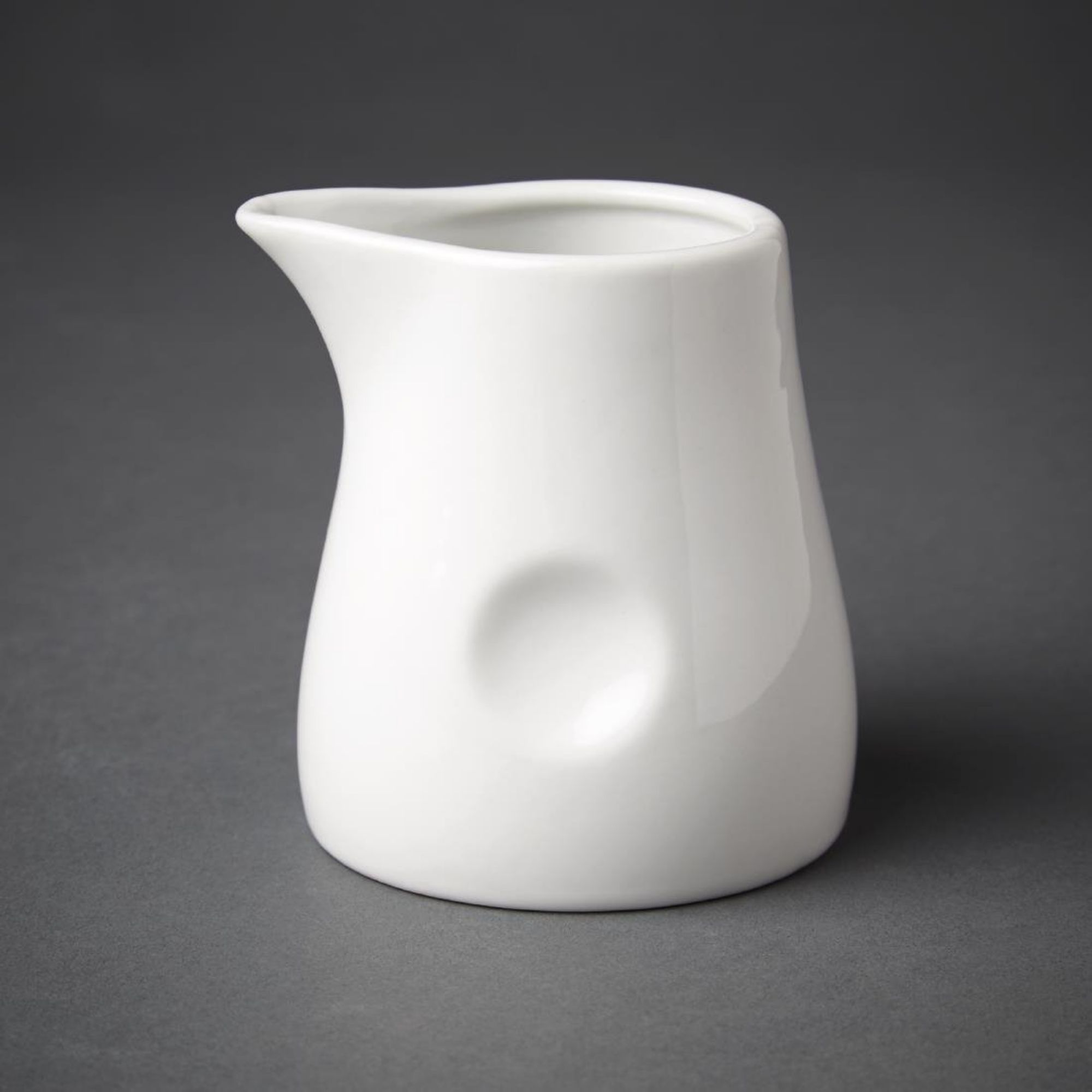 Picture of Olympia Whiteware Dimpled Milk Jugs 170ml (Pack of 6)