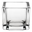 Picture of Olympia Glass Tealight Holder Square Clear (Pack of 6)