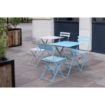 Picture of Bolero Square Pavement Style Steel Table Grey 600mm