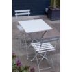 Picture of Bolero Square Pavement Style Steel Table Grey 600mm
