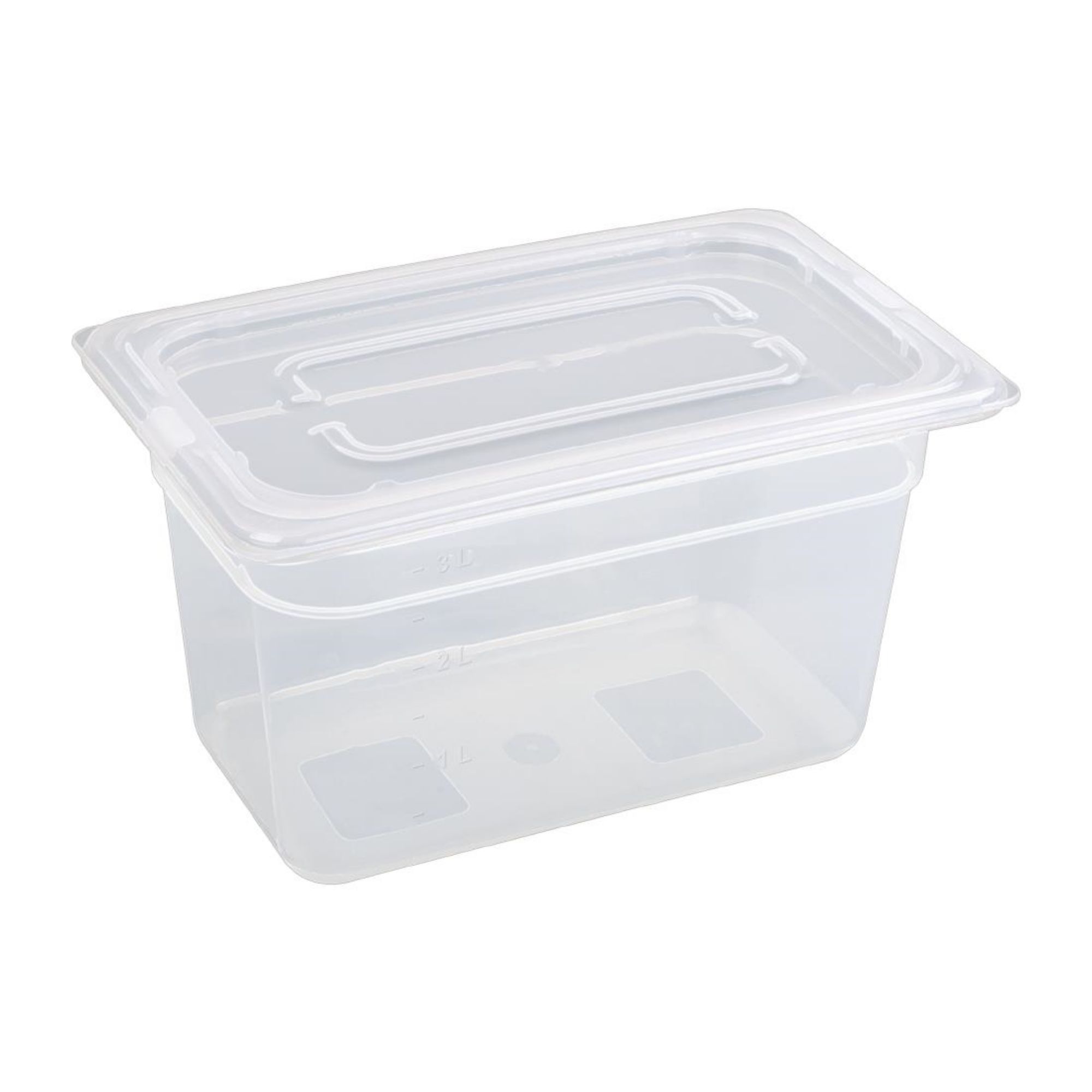 Picture of Vogue Polypropylene 1/4 Gastronorm Container with Lid 150mm (4 pack)