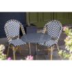 Picture of Bolero Round Steel Patterned Bistro Table Grey 600mm