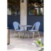 Picture of Bolero Round Steel Patterned Bistro Table Grey 600mm