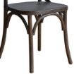Picture of Bolero Wooden Dining Chair with Metal Cross Backrest Walnut Finish (Pack of 2)