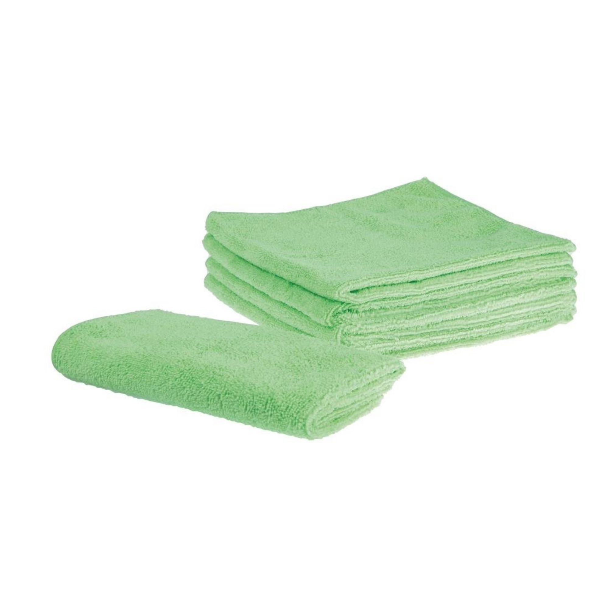 Picture of Jantex Microfibre Cloths Green (Pack of 5)