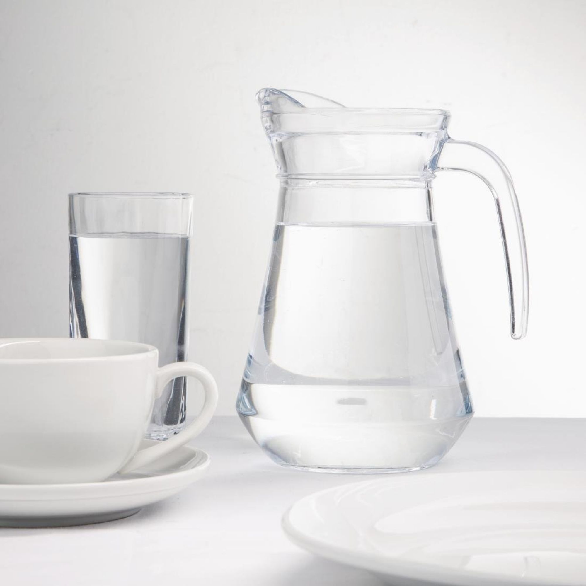 Picture of Olympia Glass Jugs 1Ltr (Pack of 6)