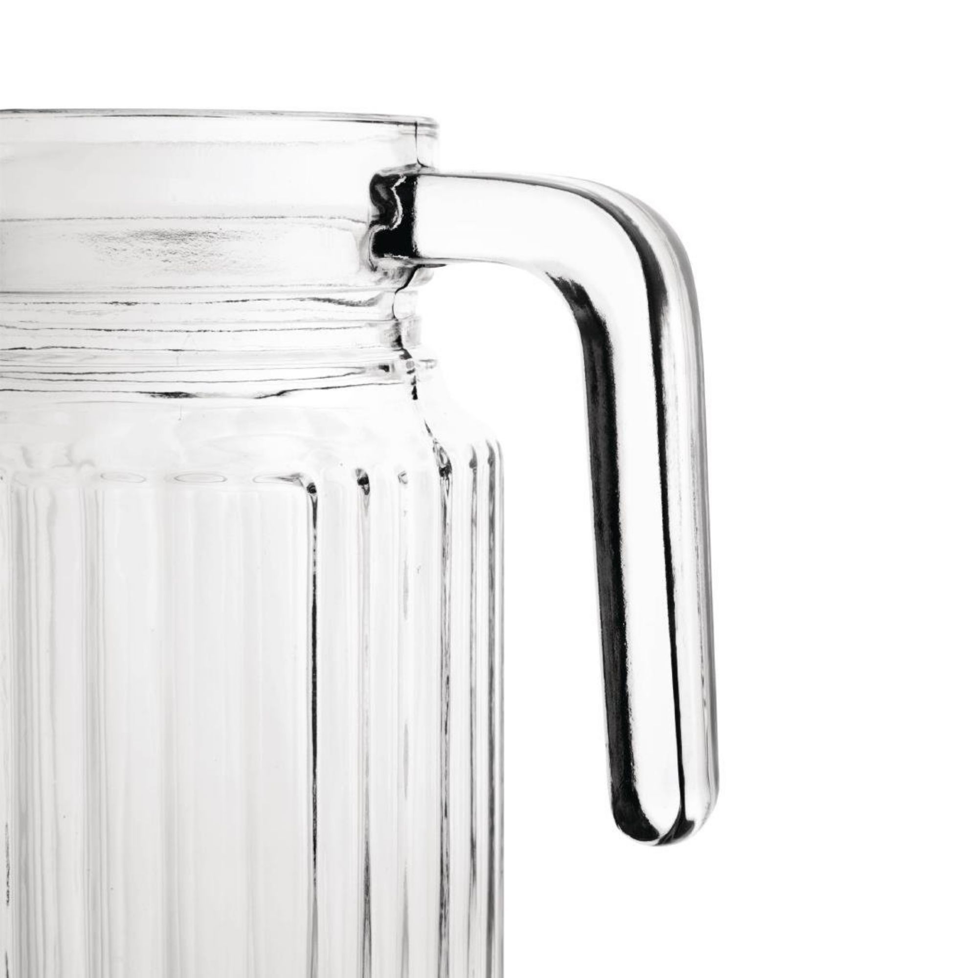 Picture of Olympia Ribbed Glass Jugs 1Ltr (Pack of 6)