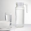Picture of Olympia Ribbed Glass Jugs 1Ltr (Pack of 6)