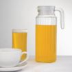 Picture of Olympia Ribbed Glass Jugs 1Ltr (Pack of 6)
