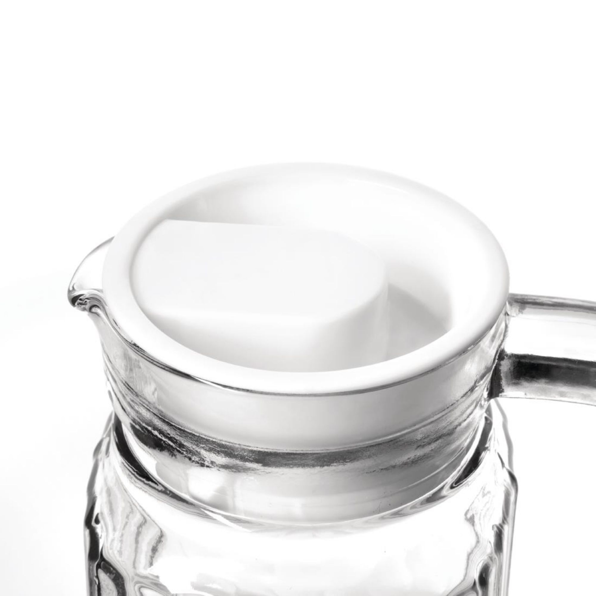 Picture of Olympia Ribbed Glass Jugs 1Ltr (Pack of 6)