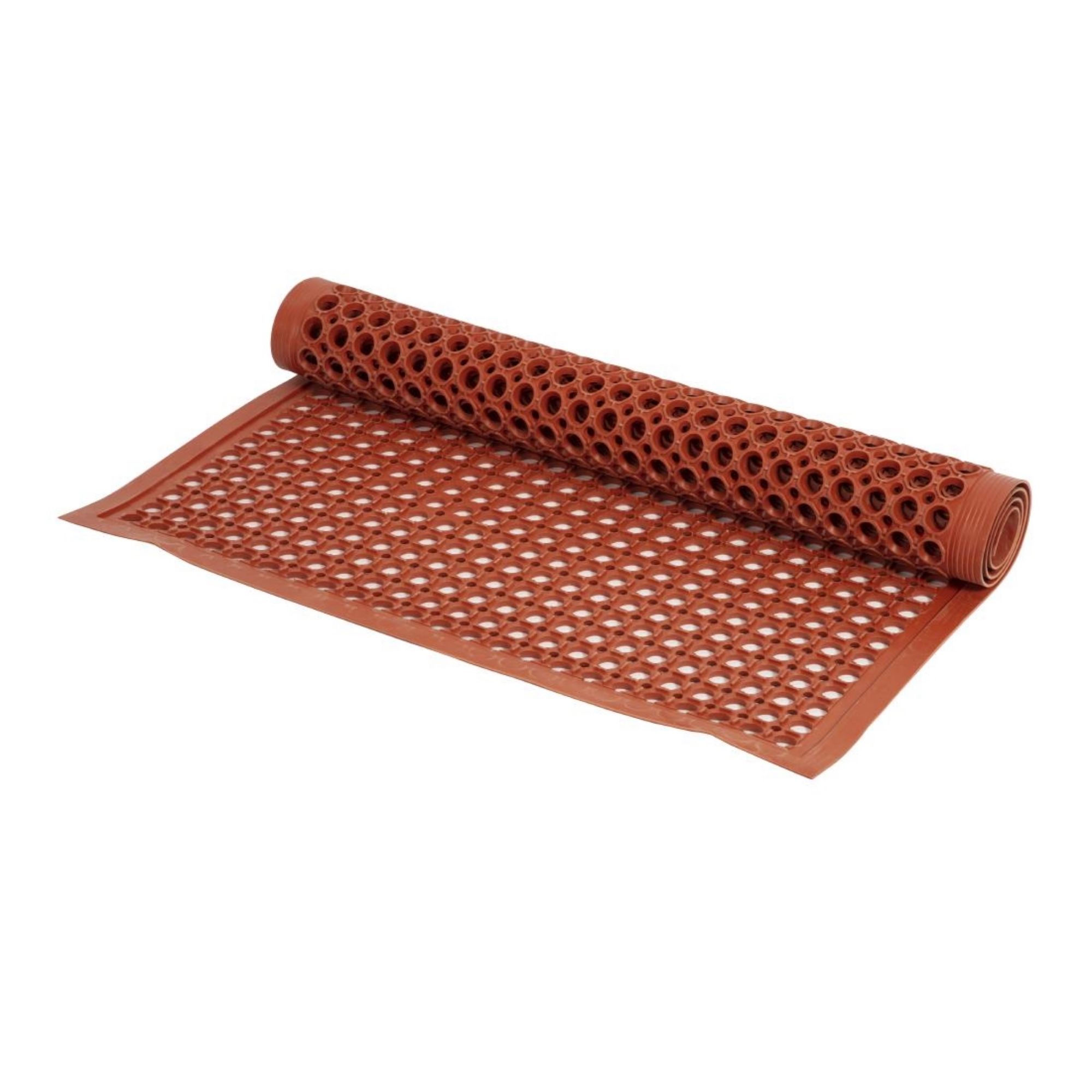 Picture of Jantex Rubber Grease Resistant Anti Fatigue Mat Red 1500 x 900mm