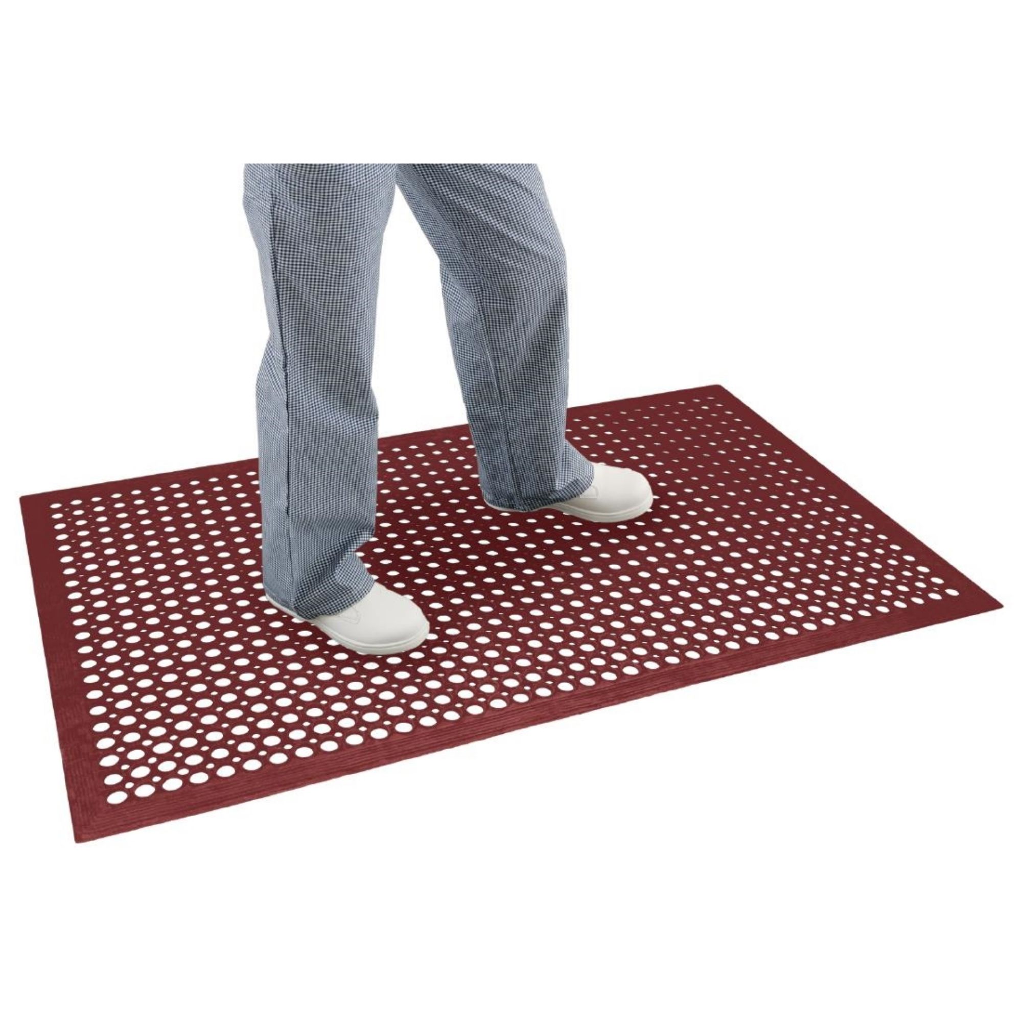 Picture of Jantex Rubber Grease Resistant Anti Fatigue Mat Red 1500 x 900mm