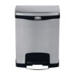 Picture of Rubbermaid Slim Jim Front Step on Pedal Bin Stainless Steel 30Ltr