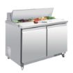 Picture of Polar U-Series Double Door Prep Counter Fridge 405Ltr