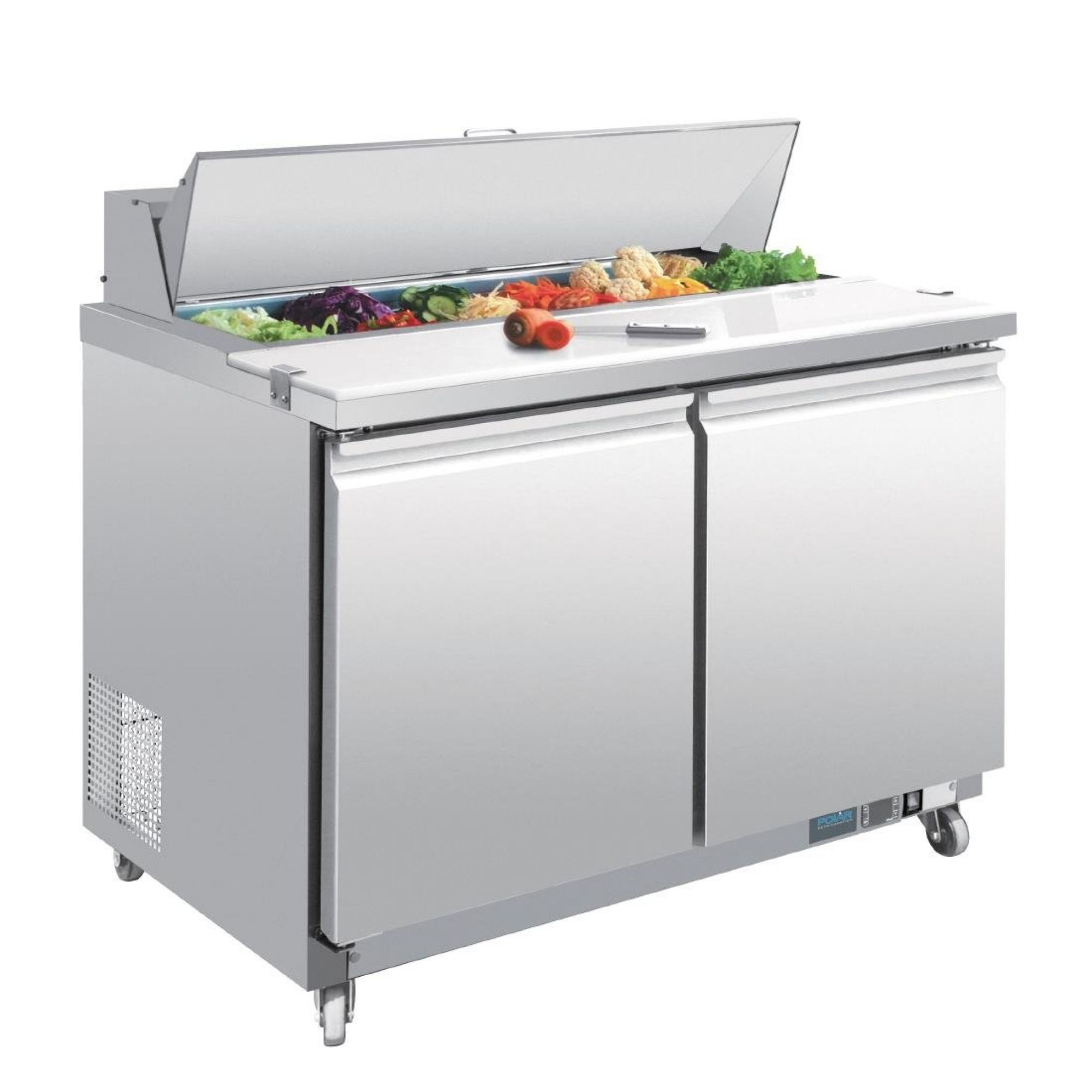 Picture of Polar U-Series Double Door Prep Counter Fridge 405Ltr