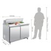 Picture of Polar U-Series Double Door Prep Counter Fridge 405Ltr
