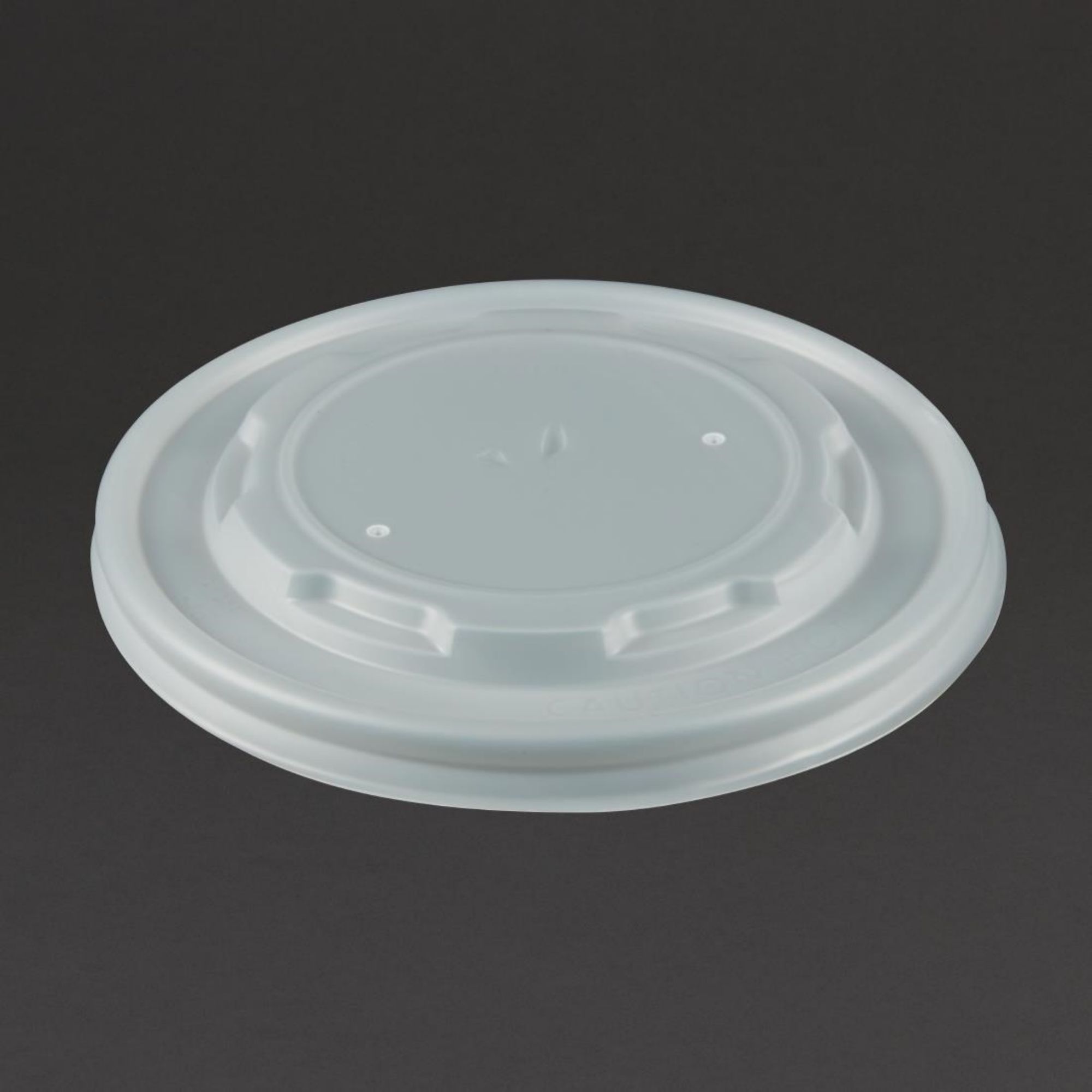 Picture of Vegware Compostable Hot Food Pot Flat Lids 350ml / 12oz and 455ml / 16oz (500 pack)
