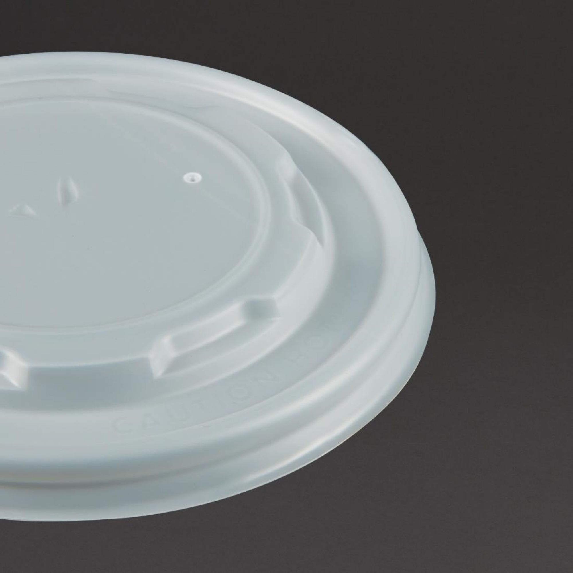 Picture of Vegware Compostable Hot Food Pot Flat Lids 350ml / 12oz and 455ml / 16oz (500 pack)