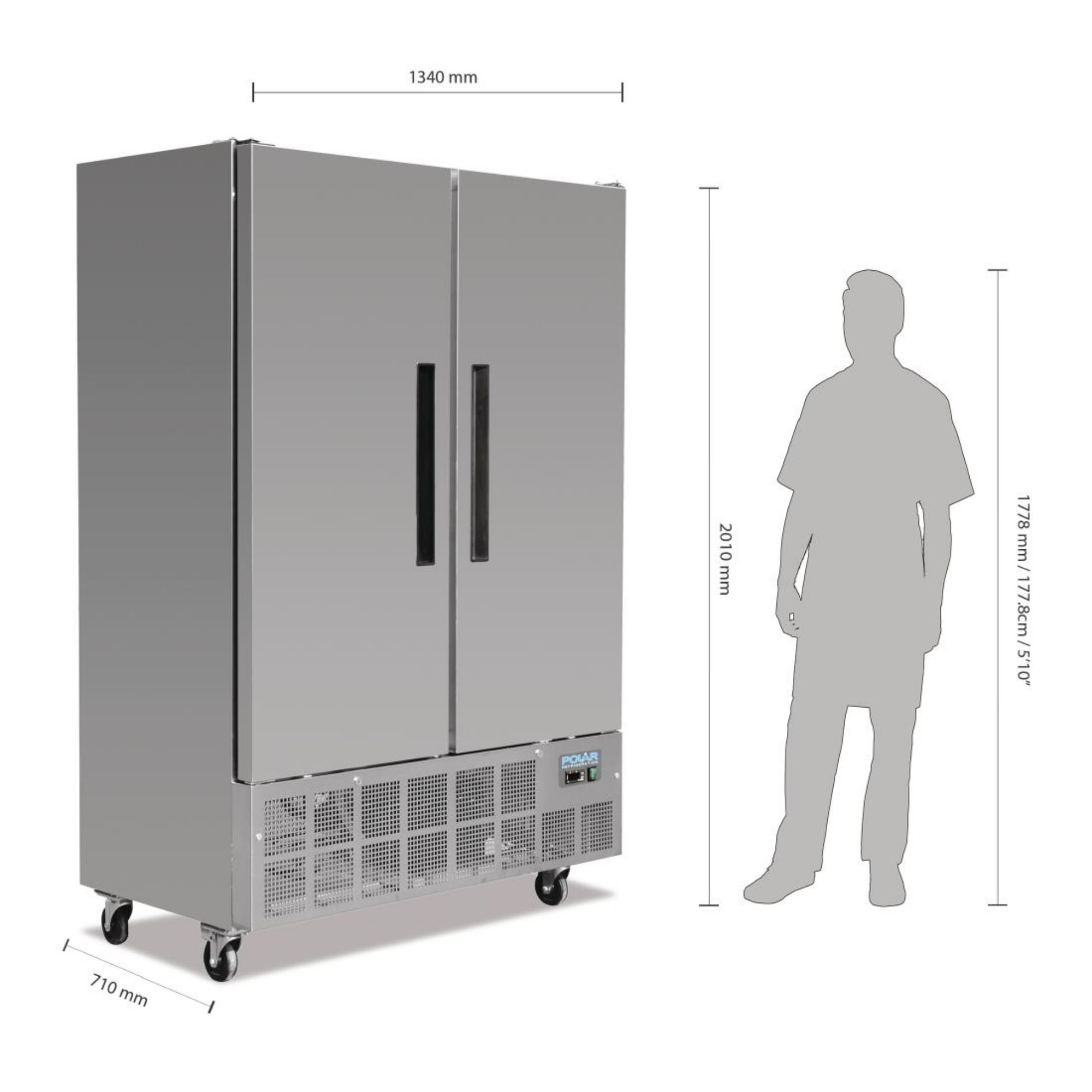 Picture of Polar G-Series Double Door Slimline Freezer 960Ltr