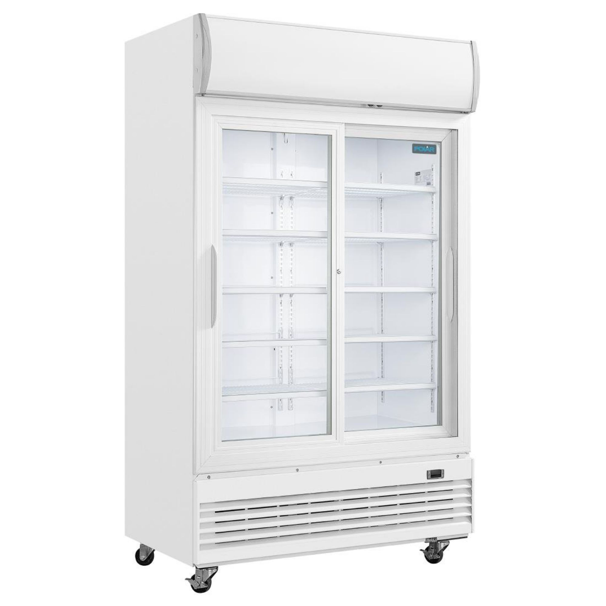 Picture of Polar G-Series Upright Display Cooler with Light Box 950Ltr with Sliding Doors