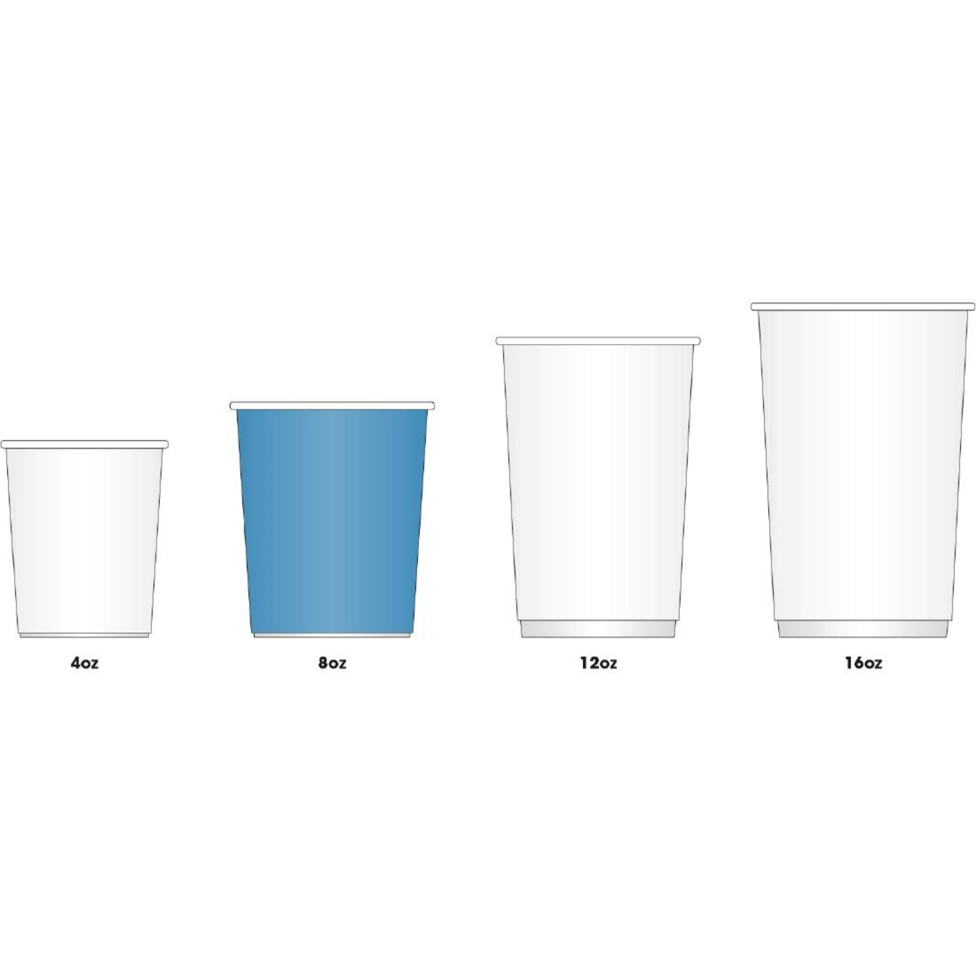 Picture of Fiesta Recyclable Coffee Cups Single Wall Black 225ml / 8oz (Pack of 1000)
