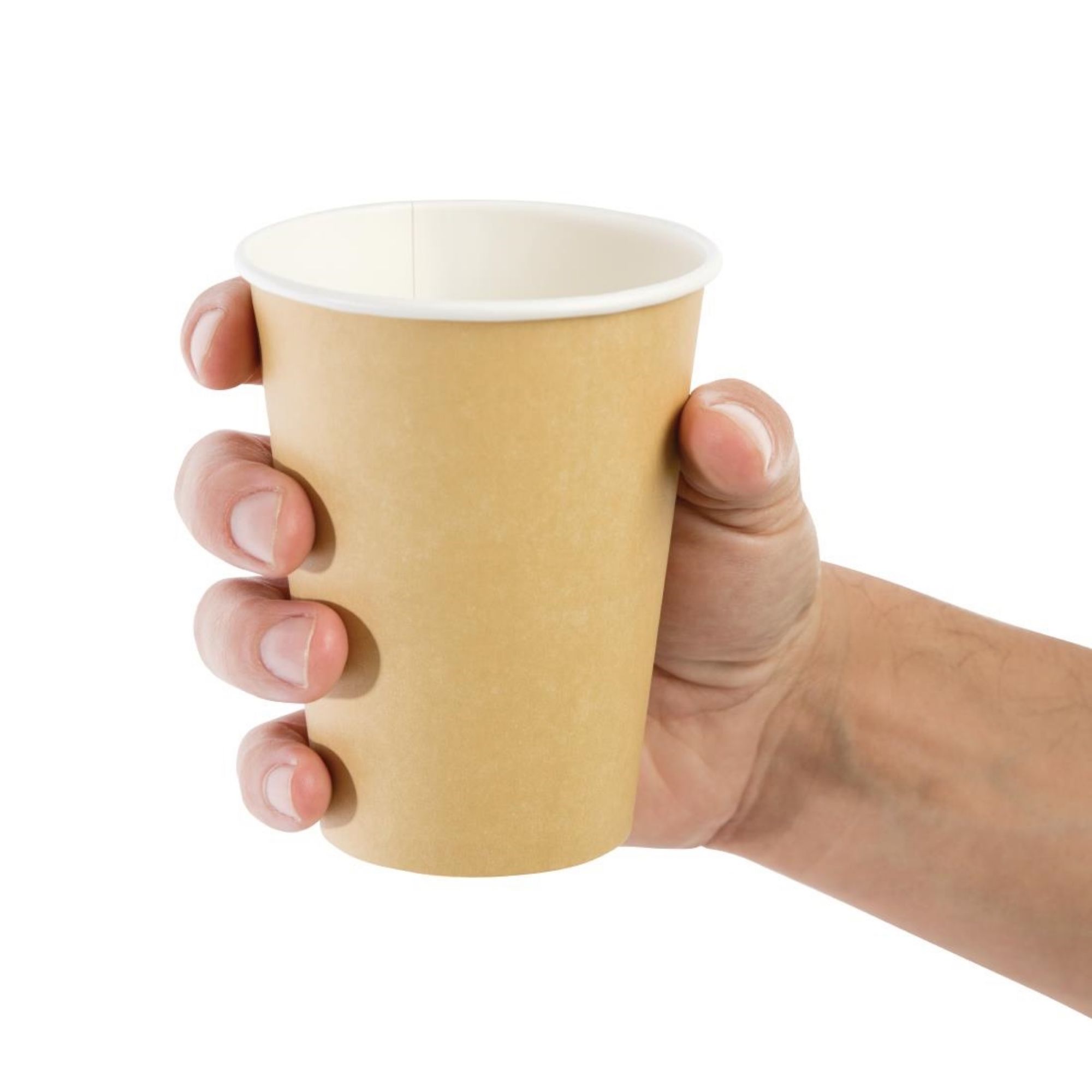 Picture of Fiesta Recyclable Coffee Cups Single Wall Kraft 340ml / 12oz (Pack of 50)
