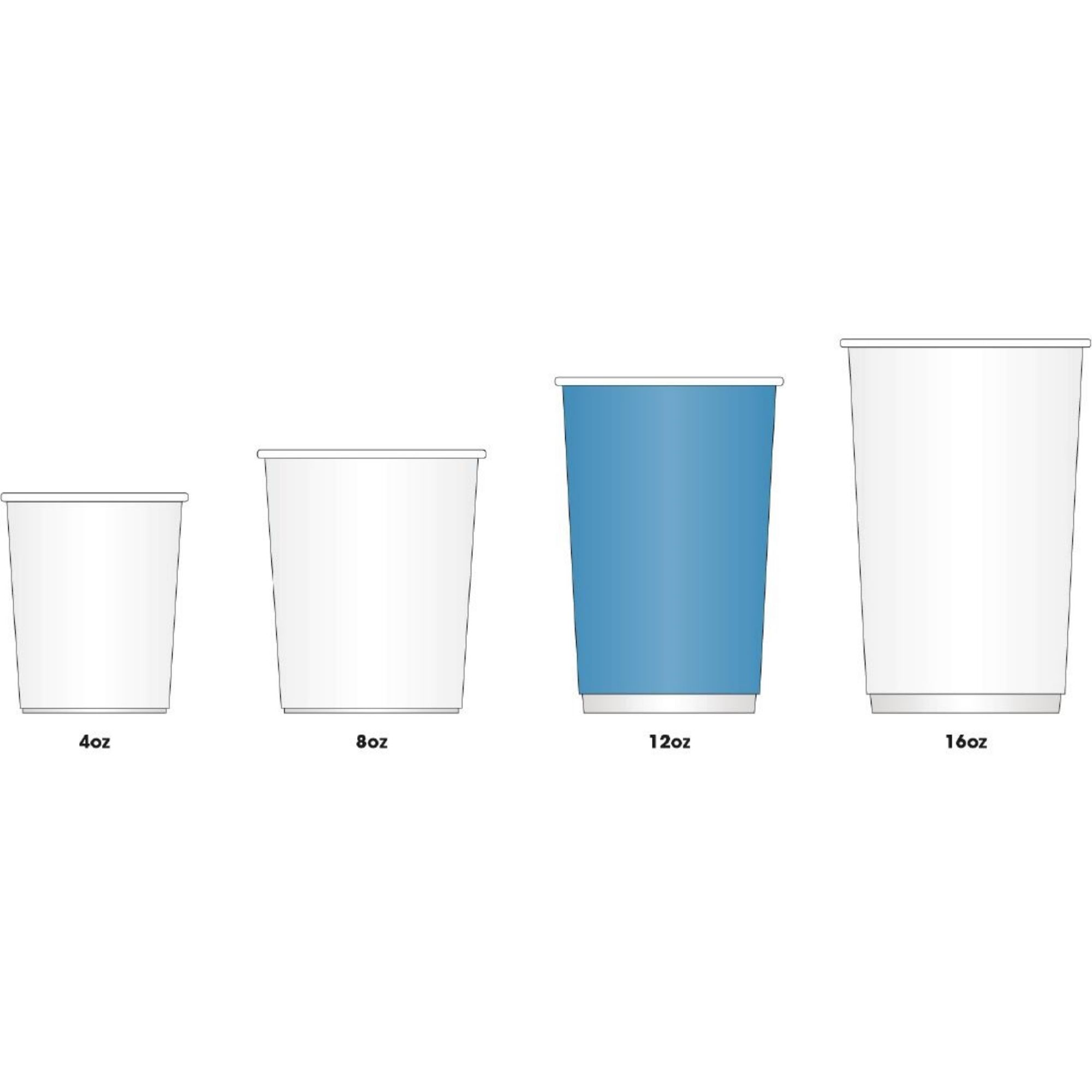 Picture of Fiesta Recyclable Coffee Cups Single Wall Kraft 340ml / 12oz (Pack of 50)