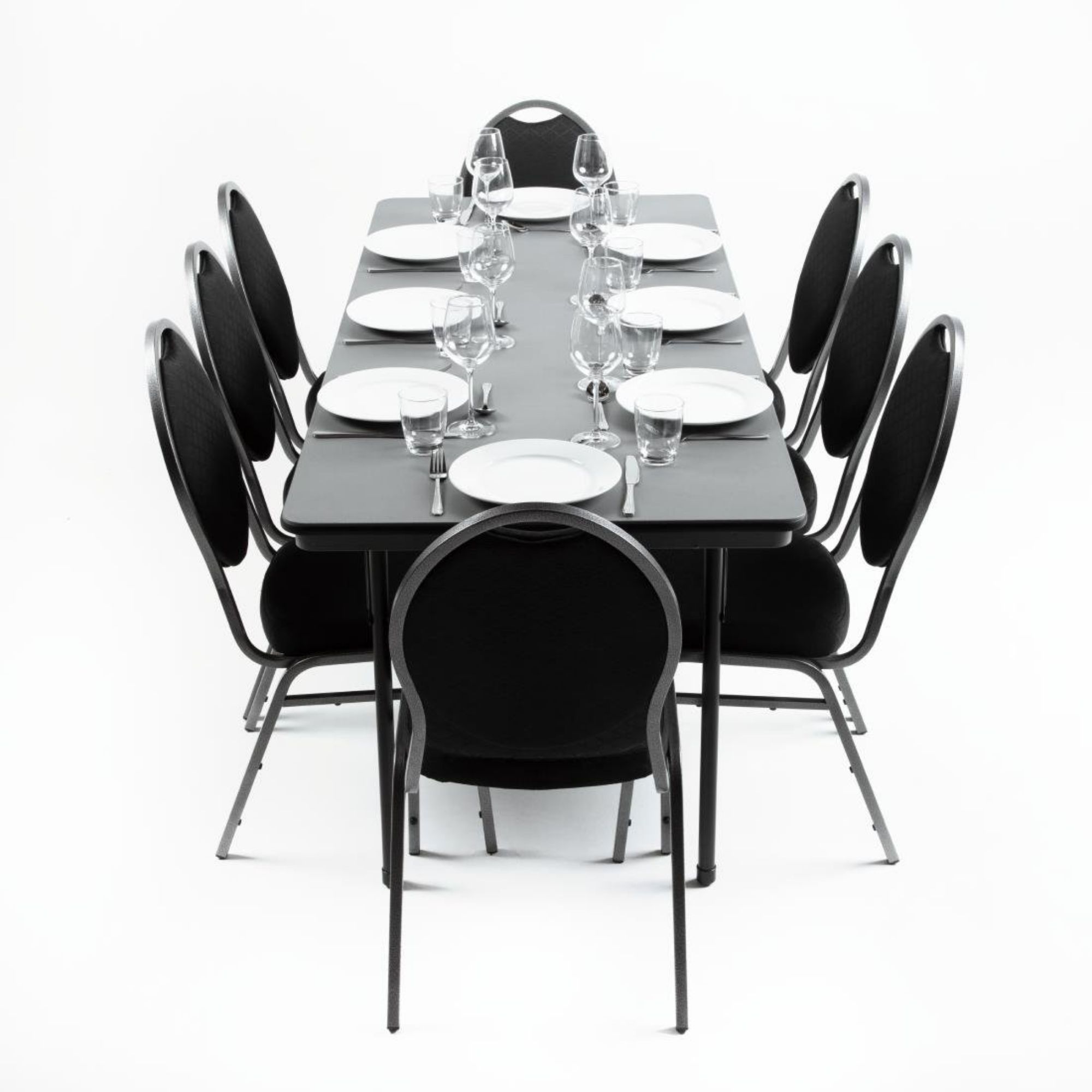 Picture of Bolero ABS Rectangular Folding Table Grey 6ft (Single)