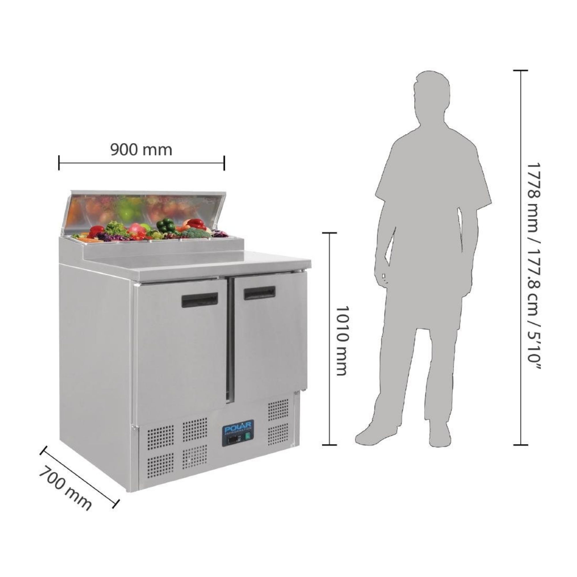 Picture of Polar G-Series Pizza Prep Counter Fridge 254Ltr
