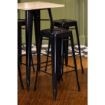 Picture of Bolero Bistro Bar Table with Wooden Top Black
