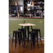 Picture of Bolero Bistro Bar Table with Wooden Top Black