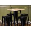 Picture of Bolero Bistro Bar Table with Wooden Top Black